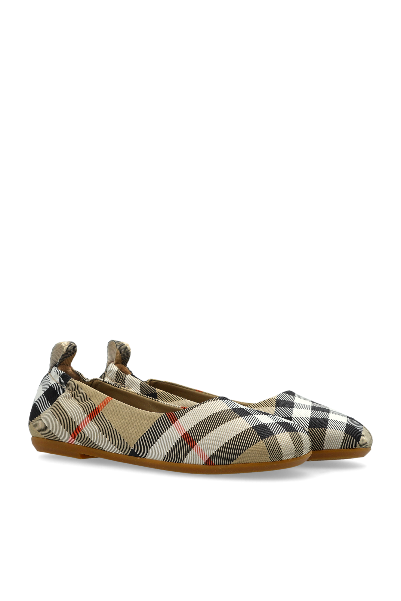 【Burberry】Woman Ballet flats Ivory 8101053 BURBERRY Embroidered quilted leather ballet flats | NET-A-PORTER